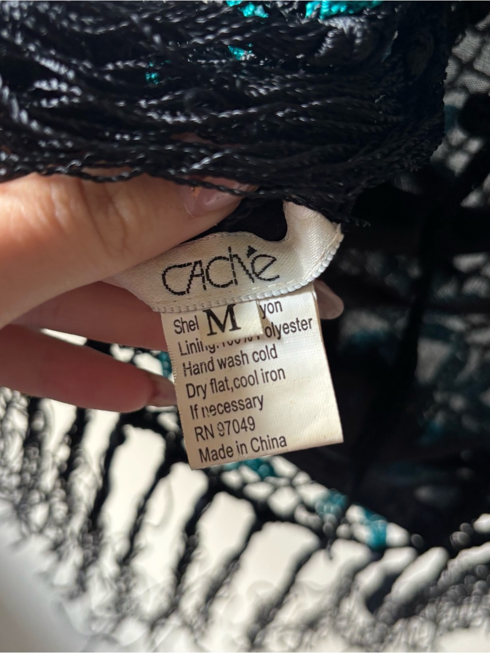 Cache Black Crochet Backless Floral Top - Picture 4 of 9